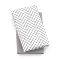 🛏️ chicco lullaby playard sheets set, grey diamond - 2 pieces logo