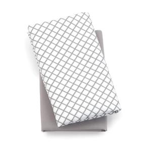 img 4 attached to 🛏️ Chicco Lullaby Playard Sheets Set, Grey Diamond - 2 Pieces