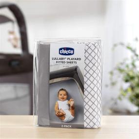 img 1 attached to 🛏️ Chicco Lullaby Playard Sheets Set, Grey Diamond - 2 Pieces