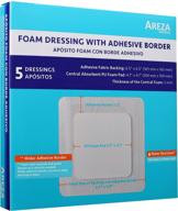 🩹 foam wound dressing with adhesive border 6.5" x 6.5" | central foam: 4.1" x 4.1" | thickness 5mm | 5 per box by areza medical - high-quality wound care for optimal healing логотип