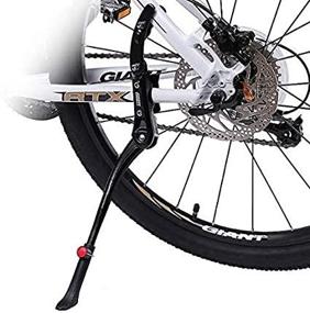 img 3 attached to 🚲 Extended Adjustable Bike Kickstand, Aluminum Alloy Body, Non-slip Rear Kickstand for 24-29 inch Bicycles, Mountain Road Cycling, 2 Point Mounting (Extended Size)