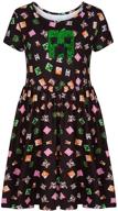 stylish minecraft girls creeper sequins clothing for little girls: shop now! logo