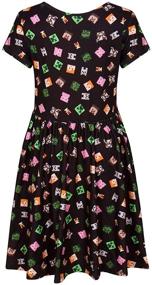 img 3 attached to Stylish Minecraft Girls Creeper Sequins Clothing for Little Girls: Shop Now!