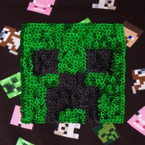 img 2 attached to Stylish Minecraft Girls Creeper Sequins Clothing for Little Girls: Shop Now!