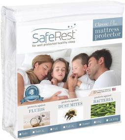 img 4 attached to 🛏️ Ultimate Protection: SafeRest Twin XL Size Classic Plus Waterproof Mattress Protector - Vinyl Free