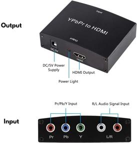 img 3 attached to 🔌 YPbPr to HDMI Converter, Component to HDMI Adapter, 5RCA Component RGB YPbPr to HDMI Converter Adapter 1080P Supports DVD, Xbox 360, PSP to HDTV, Monitor, and Projector