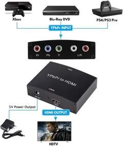 img 2 attached to 🔌 YPbPr to HDMI Converter, Component to HDMI Adapter, 5RCA Component RGB YPbPr to HDMI Converter Adapter 1080P Supports DVD, Xbox 360, PSP to HDTV, Monitor, and Projector