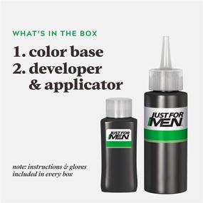 img 2 attached to 👨 Just For Men Shampoo-In Color (Formerly Original Formula): Gray Hair Coloring for Men with Keratin and Vitamin E - Jet Black, H-60, 3 Pack - Buy Now!