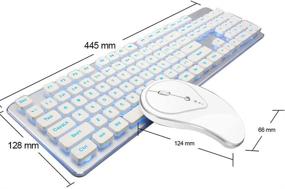 img 3 attached to Ultimate Gaming Experience: Wireless Rechargeable Backlit Keyboard and Soundless Mouse Combo for PC/Mac-Gaming, Home Office - Silver