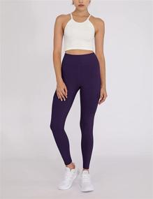 img 1 attached to ODODOS High Waisted Workout Leggings for Women - Yoga, Running, Hiking Pants with Cargo Pockets