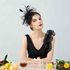 img 2 attached to Fascinators Ruffles Headwear Headband Wedding Women's Accessories for Special Occasion Accessories