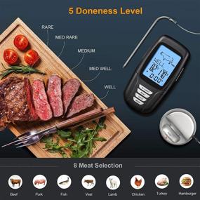 img 1 attached to 🥩 IREENUO Wireless Meat Thermometer - Accurate Instant Readout for Grilling, Baking, Cooking, Oven, Smoker - 330ft Remote Digital Thermometer