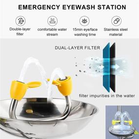 img 3 attached to CGOLDENWALL Stainless Combination Emergency Eyewash for Occupational Health & Safety Products