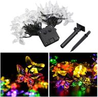 🦋 ledmomo solar string lights - 20 leds butterfly fairy light, waterproof 4.5m in multicolor логотип