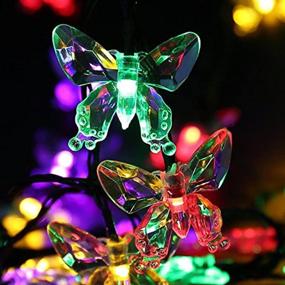 img 2 attached to 🦋 LEDMOMO Solar String Lights - 20 LEDs Butterfly Fairy Light, Waterproof 4.5m in Multicolor