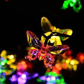 img 3 attached to 🦋 LEDMOMO Solar String Lights - 20 LEDs Butterfly Fairy Light, Waterproof 4.5m in Multicolor