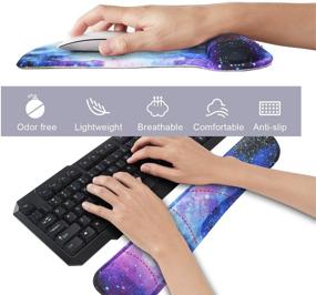 img 2 attached to Mouse Pad With Wrist Support And Keyboard Wrist Rest Pad Set Computer Accessories & Peripherals