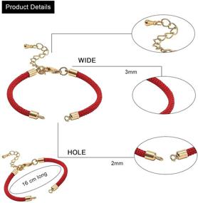 img 3 attached to 🔗 5 Pcs DanLing Jewelry Nylon Adjustable Slider Bracelet Extender Chains – Ideal for Friendship Bracelets and Jewelry Making