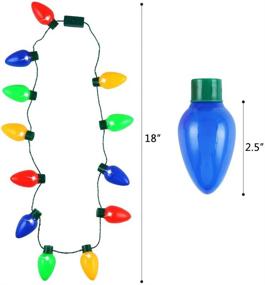 img 3 attached to 🎄 Ожерелье с рождественскими лампочками Tinabless - светодиодные украшения на вечеринку, аксессуары для праздничной вечеринки, веселое ожерелье с пати-лампочками (3 упаковки)