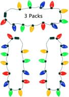 🎄 tinabless christmas light bulb necklace - led party favors decoration supply accessories, festive funny party lights necklace (3 packs) logo