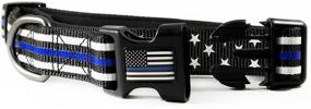 img 4 attached to 🐾 Thin Blue Line Dog Collar: Choose from 2 Stylish Options!