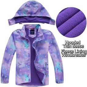 img 2 attached to 🌧️ Waterproof Boys Rain Jacket for Kids: Zippered Hooded Raincoat with Lightweight Fleece Lining - Ideal Lightweight Windbreaker for Casual Outdoor Activities