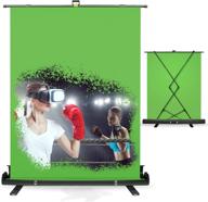 🟩 julius studio 5x6 ft. collapsible green chromakey panel screen with aluminum hard case - background stand, easy setup, wrinkle resistant, auto-locking frame, jsag445 logo