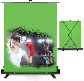 img 4 attached to 🟩 Julius Studio 5x6 ft. Collapsible Green Chromakey Panel Screen with Aluminum Hard Case - Background Stand, Easy Setup, Wrinkle Resistant, Auto-Locking Frame, JSAG445