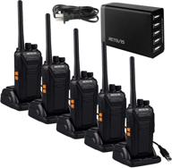 retevis rt27 long range rechargeable walkie talkies for adults - 5 pack bundle 📞 with hands-free vox, heavy-duty durability, and 5-port usb charger - ideal for business, work, and school logo