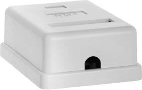 img 2 attached to 🔌 Cmple - 1 Port Cat5e Surface Mount Box for Ethernet Cables, RJ45 Cat5 Single Port Surface Mount Box with Screws and Double-