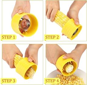 img 2 attached to 🌽 13-Piece Corn Peeler Set: Cob Remover, Zipper, Silk Remover, Cob Holders Pins – Ideal for Home Kitchen and Restaurant Use