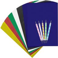 🎨 120 pcs water-soluble carbon transfer paper with 5 pcs embossing stylus - a4 size, ideal for transferring patterns onto fabric, wood, cross stitch cloth, and paper - hand painting - 6 color options logo