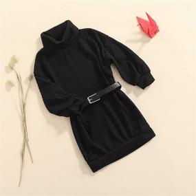 img 2 attached to Cudilica Girls' Clothing and Dresses: Knitted Sweater Sleeve Stylishness