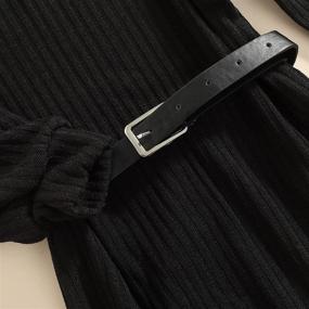 img 1 attached to Cudilica Girls' Clothing and Dresses: Knitted Sweater Sleeve Stylishness