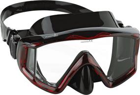 img 1 attached to Explore Crystal-clear Underwater Views with Phantom Aquatics Rapido Boutique Collection Clareza Panoramic Three Window Tempered Glass Lens Scuba Snorkeling Dive Mask