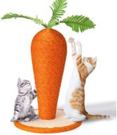 🐱 durable cat scratching post - natural sisal rope - carrot design - protect furniture - training & climbing - indoor kitty claw scratcher tree - kitten scratch tower logo