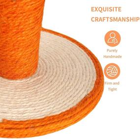 img 2 attached to 🐱 Durable Cat Scratching Post - Natural Sisal Rope - Carrot Design - Protect Furniture - Training & Climbing - Indoor Kitty Claw Scratcher Tree - Kitten Scratch Tower