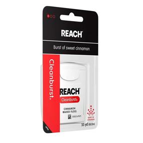 img 1 attached to 🌟 Reach Cleanburst Cinnamon Flavored Waxed Dental Floss - 55 Yards (Pack of 6) for Effective Oral Care