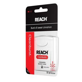 img 3 attached to 🌟 Reach Cleanburst Cinnamon Flavored Waxed Dental Floss - 55 Yards (Pack of 6) for Effective Oral Care