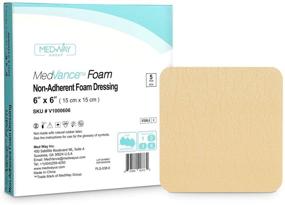 img 4 attached to 🩹 MedVance TM Foam: Waterproof Non-Adhesive Hydrophilic Foam Dressing (6"x6") - Box of 5 Dressings