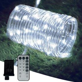 img 4 attached to KINOLA 66ft 240 LED Rope Light - Remote Control, Waterproof IP65, Dimmable Cool White, Indoor & Outdoor Fairy Tale Lighting, Flashing Lights for Weddings, Gardens, Christmas Decorations