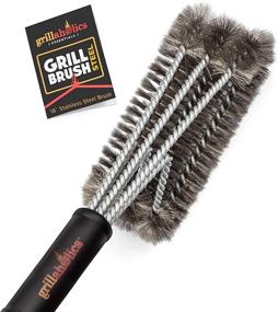 img 4 attached to Grillaholics Essential Steel Grill Brush: Triple Machine Tested, Stainless Steel Wire for Deep Grill Cleaning, Lifetime Manufacturer Warranty