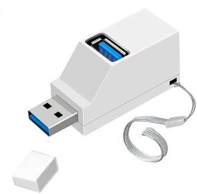 img 4 attached to High-Speed USB Hub, 3-Port Splitter Plug and Play, Bus-Powered for MacBook, Mac Pro/Mini, iMac, Surface Pro, XPS, Notebook PC, USB Flash Drives, Mobile HDD, and More (White)