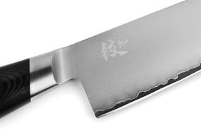 img 3 attached to 🔪 Yaxell Mon 8-Inch Chef's Knife - Japanese VG10 Stainless Steel Gyuto with Micarta Handle