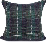 🎄 christmas series knitted wool retro farmhouse buffalo tartan checkered stripe plaid cotton linen decorative throw pillow case cushion cover pillowcase for indoor sofa (green, 18x18) logo