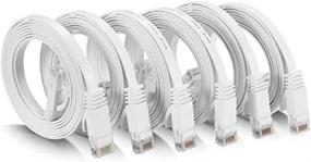 img 1 attached to 🐱 Cat Ethernet Cable Connectors - 10 Feet, 5 Pack (White)