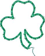 🍀 stunning green shamrock lighted window decoration from impact innovations: spread the luck of the irish! logo