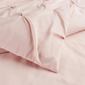 img 1 attached to 🛏️ Amazon Basics Blush Pink Light-Weight Microfiber Pinch Pleat Duvet Cover Set - Full/Queen