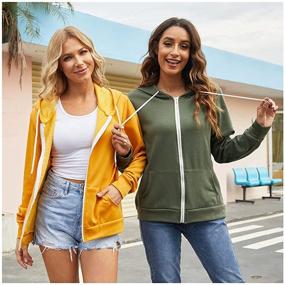 img 3 attached to 👚 Sherosa Zip Up Hoodies for Women - Casual Zipper Hooded Jacket with Pockets