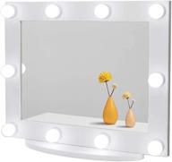 💄 waneway hollywood vanity mirror with lights, large lighted makeup mirror for dressing room & bedroom, light-up cosmetic mirror for dressing table, various color modes, tabletop/wall mountable, white логотип